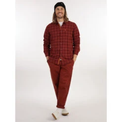 Chemise à Carreaux Colk Bordeaux Homme - Oxbow -TEDDY Vetements Magasin chemise a carreaux colk bordeaux homme oxbow 2