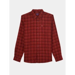 Chemise à Carreaux Colk Bordeaux Homme - Oxbow -TEDDY Vetements Magasin chemise a carreaux colk bordeaux homme oxbow 3