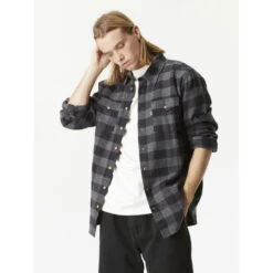 Chemise Ă Carreaux Hillsboro Noir Homme - Picture