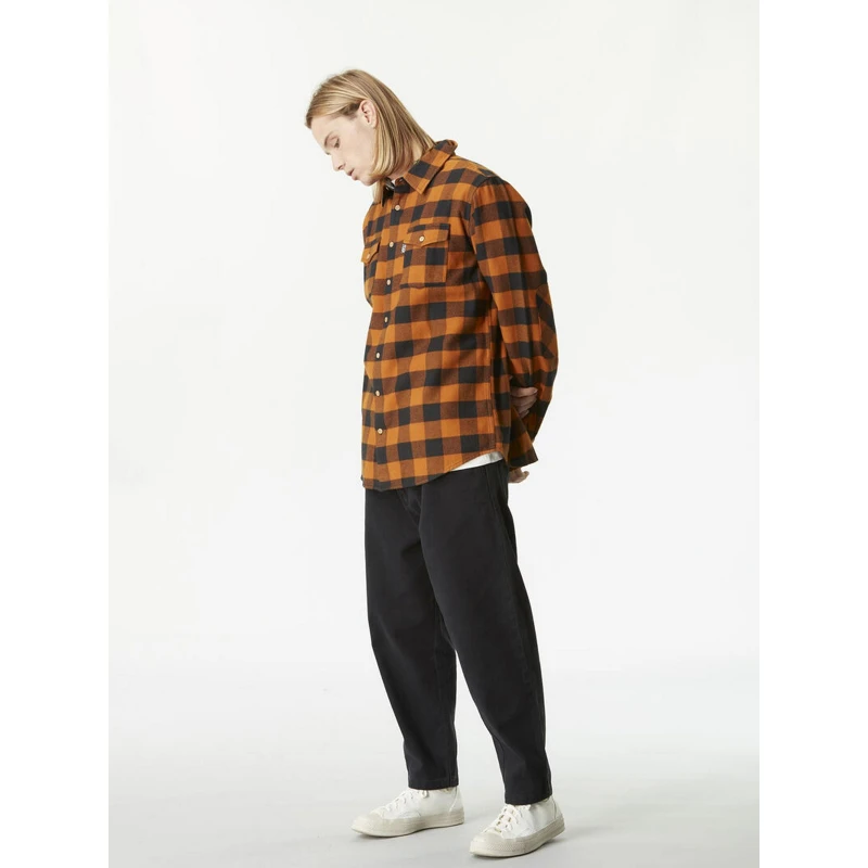 Chemise à Carreaux Hillsboro Orange Homme - Picture 6 Chemise à Carreaux Hillsboro Orange Homme - Picture – Image 4