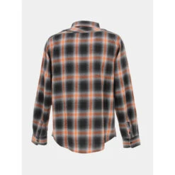 TEDDY Vetements Magasin -TEDDY Vetements Magasin chemise a carreaux plaid orange noir homme von dutch 1