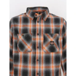 Chemise à Carreaux Plaid Orange Noir Homme - Von Dutch 8 Chemise à Carreaux Plaid Orange Noir Homme - Von Dutch -TEDDY Vetements Magasin chemise a carreaux plaid orange noir homme von dutch 2