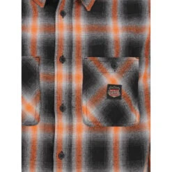 Chemise à Carreaux Plaid Orange Noir Homme - Von Dutch 9 Chemise à Carreaux Plaid Orange Noir Homme - Von Dutch -TEDDY Vetements Magasin chemise a carreaux plaid orange noir homme von dutch 3