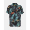 Chemise à Fleurs Imprimés Noir Vert Homme - Oxbow -TEDDY Vetements Magasin chemise a fleurs imprimes noir vert homme oxbow