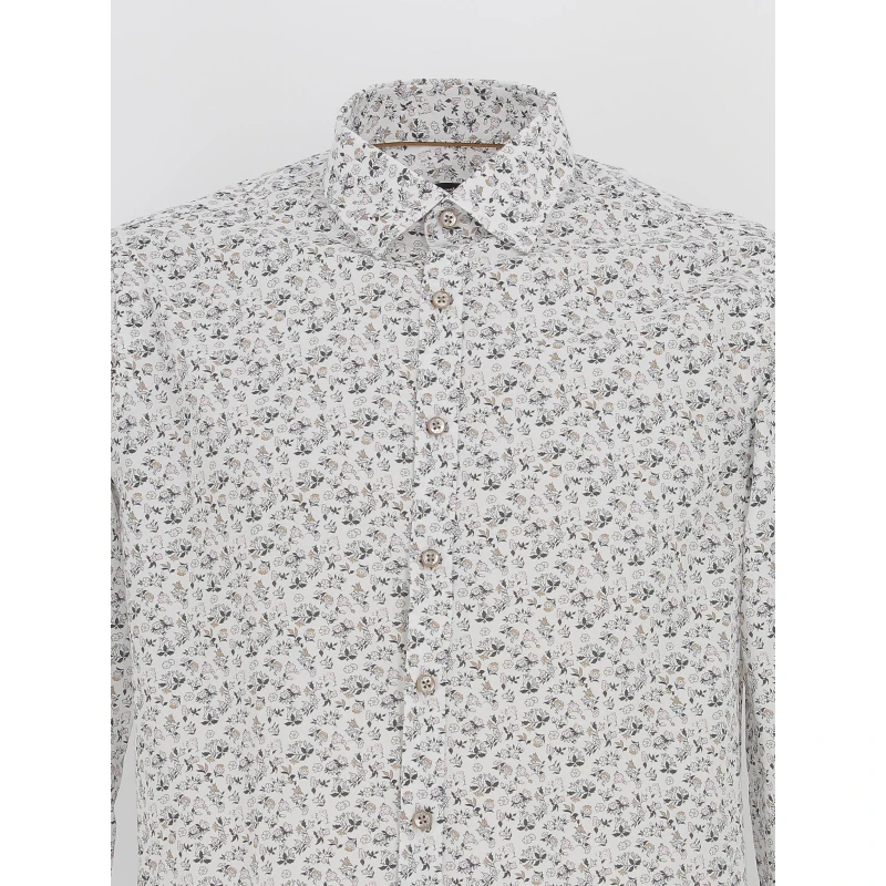 Chemise à Fleurs Kelyan Blanc Homme - Izac 6 Chemise à Fleurs Kelyan Blanc Homme - Izac – Image 4