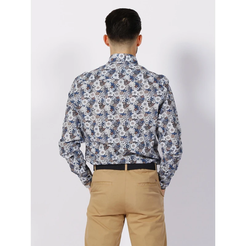 Chemise à Fleurs Khalys Bleu Marine Homme - Izac 4 Chemise à Fleurs Khalys Bleu Marine Homme - Izac – Image 2