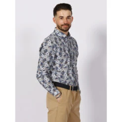 Chemise à Fleurs Khalys Bleu Marine Homme - Izac 8 Chemise à Fleurs Khalys Bleu Marine Homme - Izac -TEDDY Vetements Magasin chemise a fleurs khalys bleu marine homme izac 2