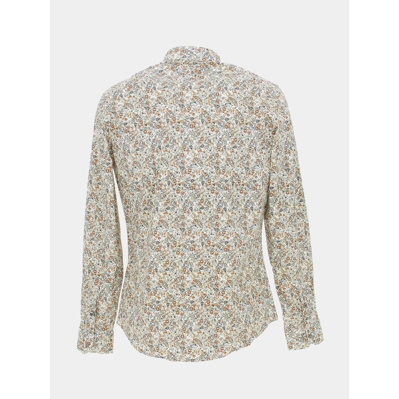 Chemise à Fleurs Lagantine Kaki Marron Homme - Benson & Cherry 4 Chemise à Fleurs Lagantine Kaki Marron Homme - Benson & Cherry – Image 2