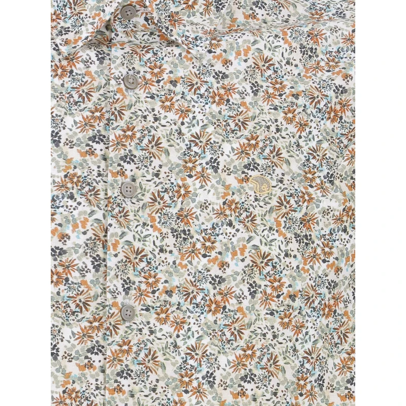 Chemise à Fleurs Lagantine Kaki Marron Homme - Benson & Cherry 6 Chemise à Fleurs Lagantine Kaki Marron Homme - Benson & Cherry – Image 4