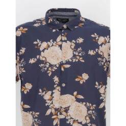 Chemise à Fleurs Ledger Bleu Marine Homme - Teddy Smith -TEDDY Vetements Magasin chemise a fleurs ledger bleu marine homme teddy smith 2