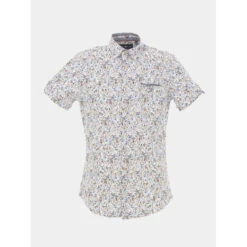 Chemise à Fleurs Lucile Blanc Homme - Benson & Cherry