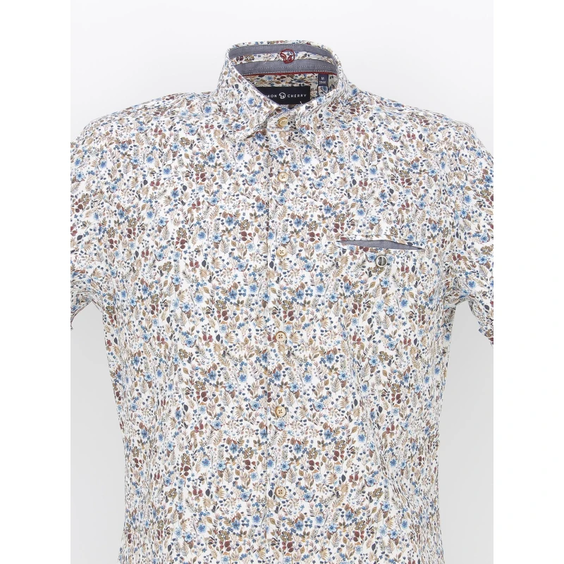 Chemise à Fleurs Lucile Blanc Homme - Benson & Cherry 6 Chemise à Fleurs Lucile Blanc Homme - Benson & Cherry – Image 4