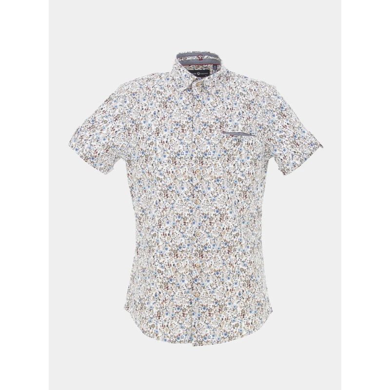 Chemise à Fleurs Lucile Blanc Homme - Benson & Cherry 3 Chemise à Fleurs Lucile Blanc Homme - Benson & Cherry