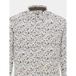 Chemise à Fleurs Lucky Blanc Homme - Benson & Cherry -TEDDY Vetements Magasin chemise a fleurs lucky blanc homme benson cherry 2