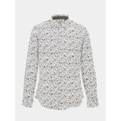 Chemise à Fleurs Lucky Blanc Homme - Benson & Cherry