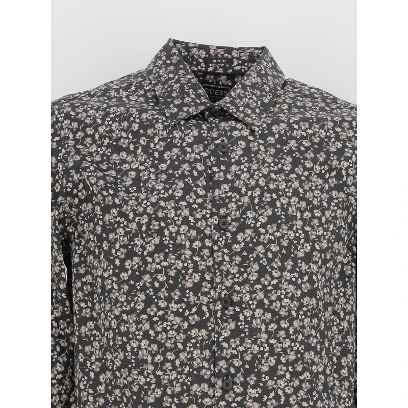 Chemise à Fleurs Luxe Mini Floral Noir Homme - Guess 6 Chemise à Fleurs Luxe Mini Floral Noir Homme - Guess – Image 4