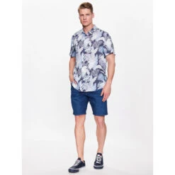 Chemise à Fleurs Tropique Eco Bleu Homme - Guess -TEDDY Vetements Magasin chemise a fleurs tropique eco bleu homme guess 2