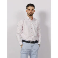 Chemise à Imprimés Signature Last Blanc Homme - Benson & Cherry
