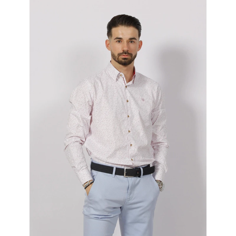 Chemise à Imprimés Signature Last Blanc Homme - Benson & Cherry 3 Chemise à Imprimés Signature Last Blanc Homme - Benson & Cherry