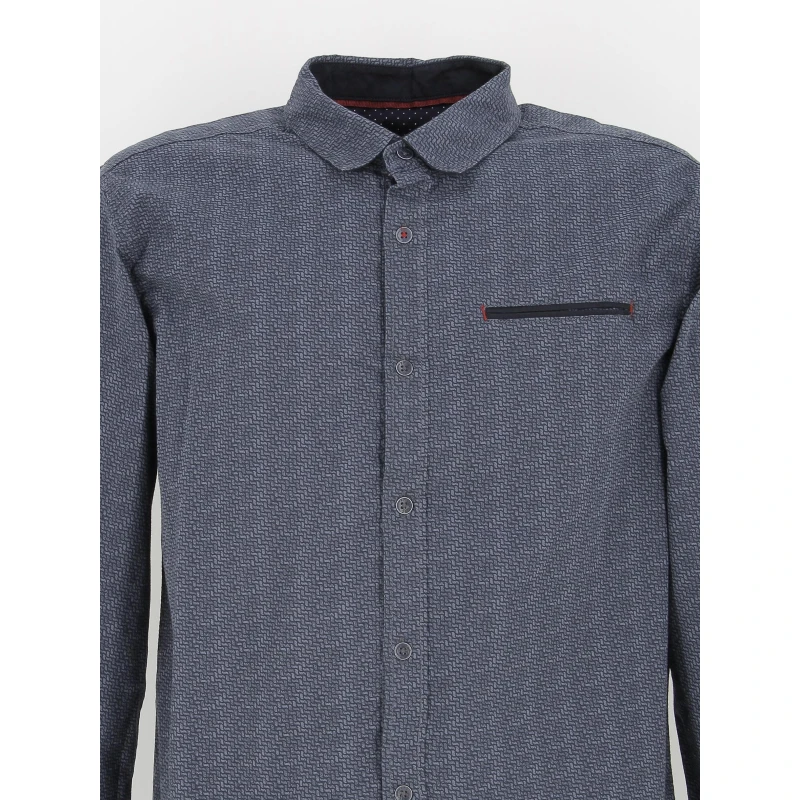 Chemise à Motif Bleu Marine Homme - Rms 26 5 Chemise à Motif Bleu Marine Homme - Rms 26 – Image 3