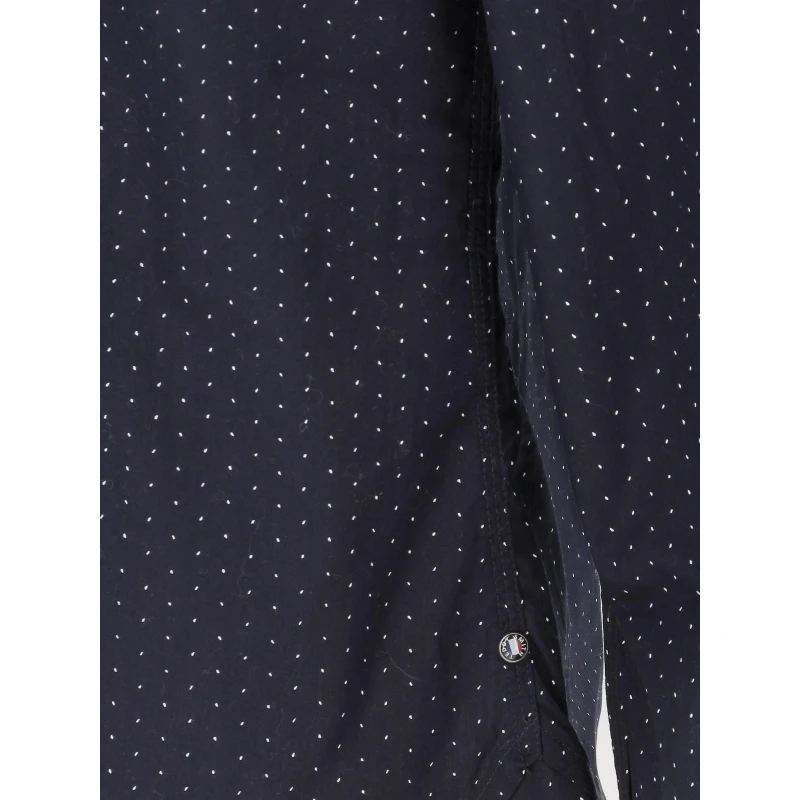 Chemise à Motifs Blanc Bleu Marine Homme - Teddy Smith 6 Chemise à Motifs Blanc Bleu Marine Homme - Teddy Smith – Image 4