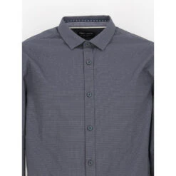 Chemise Carton Bleu Marine Homme - Teddy Smith -TEDDY Vetements Magasin chemise carton bleu marine homme teddy smith 2