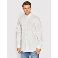 Chemise Collins Pois Blanc Homme - Guess