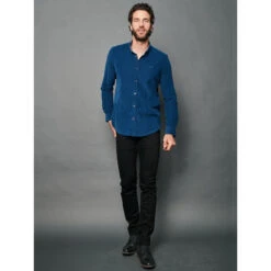 Chemise Cyril Bleu Pétrole Homme - Delahaye -TEDDY Vetements Magasin chemise cyril bleu petrole homme delahaye 2