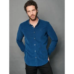 Chemise Cyril Bleu Pétrole Homme - Delahaye