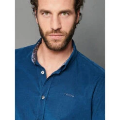 Chemise Cyril Bleu Pétrole Homme - Delahaye -TEDDY Vetements Magasin chemise cyril bleu petrole homme delahaye 3