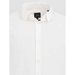 Chemise Droite Camicia Blanc Homme - Armani Exchange -TEDDY Vetements Magasin chemise droite camicia blanc homme armani exchange 2