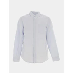 Chemise En Lin Bleu Clair Homme - Calvin Klein