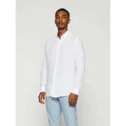 Chemise En Lin Kiss Blanc Homme - Izac