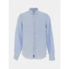 Chemise En Lin Kiss Bleu Homme - Izac -TEDDY Vetements Magasin chemise en lin kiss bleu homme izac