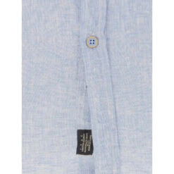 Chemise En Lin Kiss Bleu Homme - Izac 9 Chemise En Lin Kiss Bleu Homme - Izac -TEDDY Vetements Magasin chemise en lin kiss bleu homme izac 3