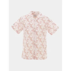 Chemise En Lin Pank Rose Blanc Homme - Deeluxe