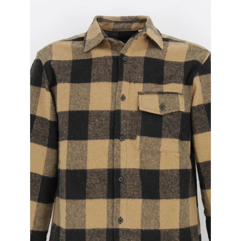 Chemise épaisse à Carreaux Marron Homme - Jack & Jones 6 Chemise épaisse à Carreaux Marron Homme - Jack & Jones – Image 4