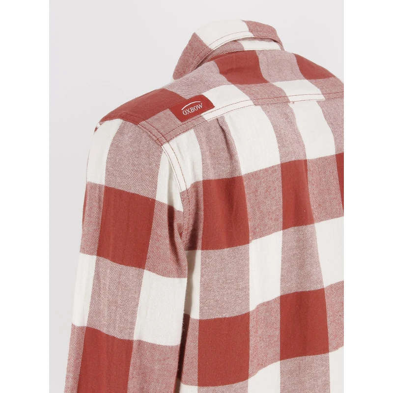 Chemise épaisse à Carreaux Paprika Rouge Homme - Oxbow 5 Chemise épaisse à Carreaux Paprika Rouge Homme - Oxbow – Image 3