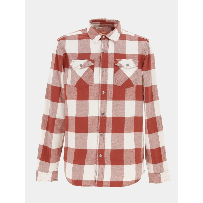 Chemise épaisse à Carreaux Paprika Rouge Homme - Oxbow 3 Chemise épaisse à Carreaux Paprika Rouge Homme - Oxbow