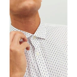 Chemise Imprimés Cardiff Blanc Homme - Jack & Jones -TEDDY Vetements Magasin chemise imprimes cardiff blanc homme jack jones 2