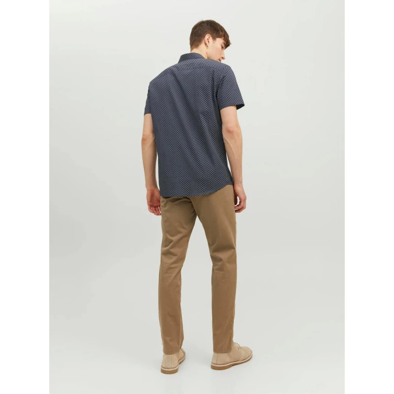 Chemise Imprimés Cardiff Bleu Marine Homme - Jack & Jones 4 Chemise Imprimés Cardiff Bleu Marine Homme - Jack & Jones – Image 2