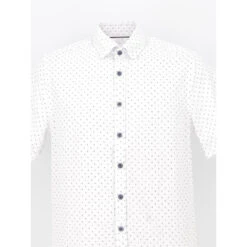 Chemise Imprimés Keddy Blanc Homme - Izac -TEDDY Vetements Magasin chemise imprimes keddy blanc homme izac 2