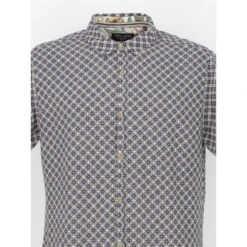 Chemise Imprimés Mosaïque Fox Bleu Marine Homme - Teddy Smith -TEDDY Vetements Magasin chemise imprimes mosaique fox bleu marine homme teddy smith 2