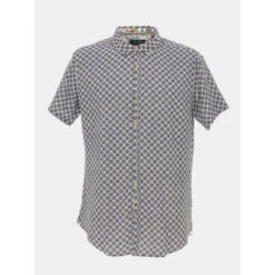 Chemise Imprimés Mosaïque Fox Bleu Marine Homme - Teddy Smith