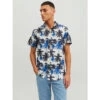 Chemise Imprimés Palmiers James Tulum Bleu Homme - Jack & Jones -TEDDY Vetements Magasin chemise imprimes palmiers james tulum bleu homme jack jones