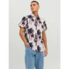 Chemise Imprimés Palmiers James Tulum Rose Homme - Jack & Jones -TEDDY Vetements Magasin chemise imprimes palmiers james tulum rose homme jack jones