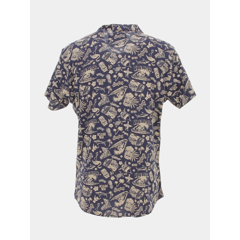 Chemise Imprimés Vacances Bleu Marine Homme - Von Dutch 4 Chemise Imprimés Vacances Bleu Marine Homme - Von Dutch – Image 2