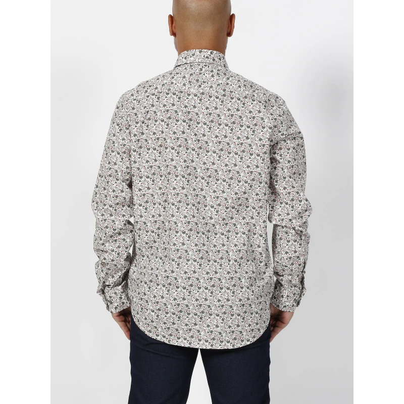 Chemise Jonas Imprimé Floral Kaki Homme - Izac 4 Chemise Jonas Imprimé Floral Kaki Homme - Izac – Image 2