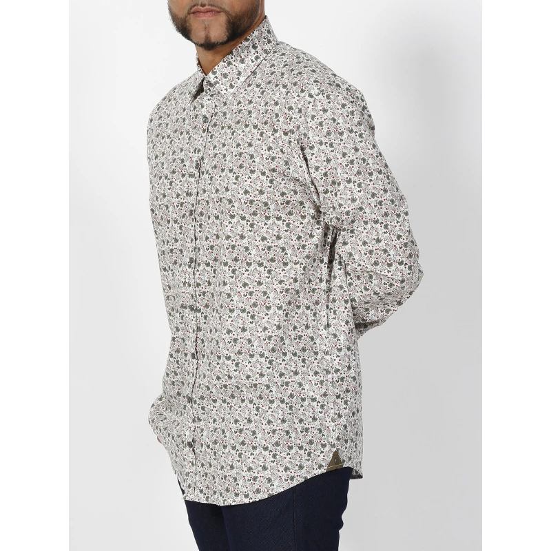 Chemise Jonas Imprimé Floral Kaki Homme - Izac 5 Chemise Jonas Imprimé Floral Kaki Homme - Izac – Image 3