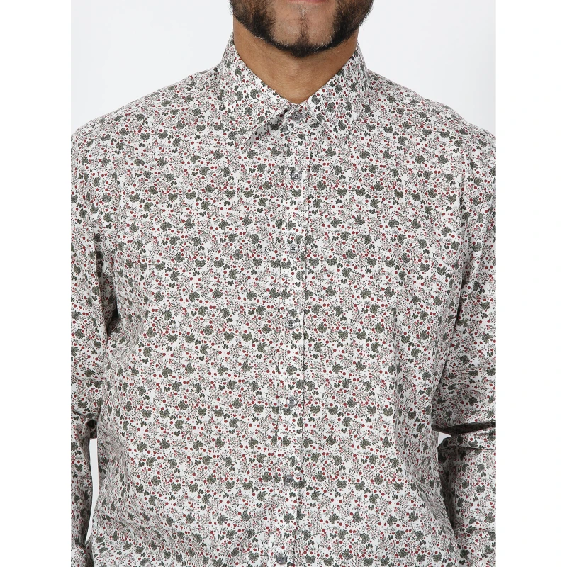 Chemise Jonas Imprimé Floral Kaki Homme - Izac 6 Chemise Jonas Imprimé Floral Kaki Homme - Izac – Image 4